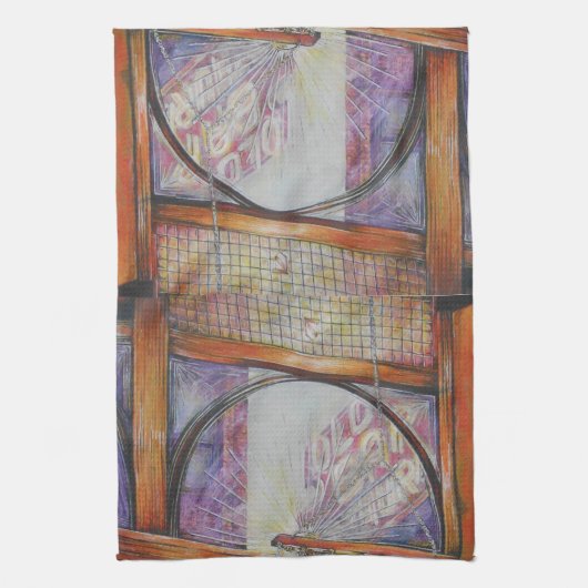 Wir fliegen alle Motten um das gleiche Licht. Geschirrtuch (Vertikal)