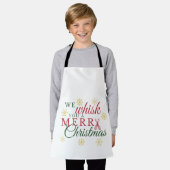 Wir flüstern dir eine fröhliche Weihnachtsküche Sc Schürze (Getragen)