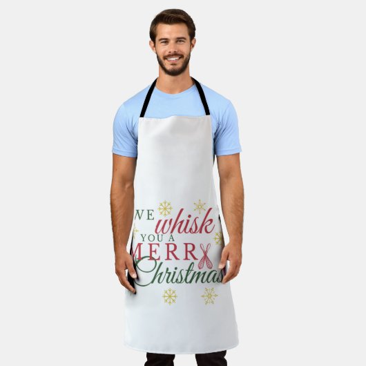 Wir flüstern dir eine fröhliche Weihnachtsküche Sc Schürze (Getragen)