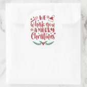 Wir flüstern dir einen fröhlichen Weihnachtsurlaub Runder Aufkleber (Tasche)