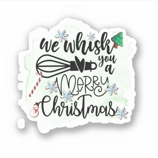 Wir flüstern dir frohe Weihnachten Aufkleber (Vorderseite)