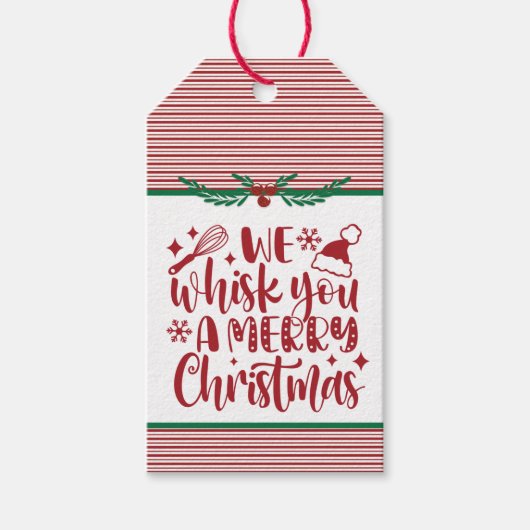 Wir flüstern Ihnen einen fröhlichen Weihnachtsfeie Geschenkanhänger (Vorderseite)