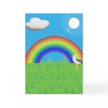 Wir folgten dem Regenbogen für diese Grußkarte