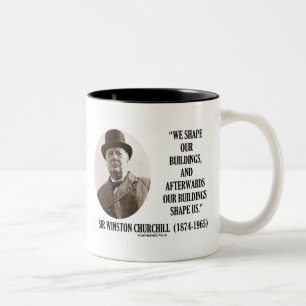 Wir formen unsere Gebäude (Winston- Zweifarbige Tasse