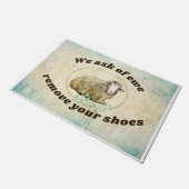 Wir fragte Ewe Fußmatte (Schrägansicht)