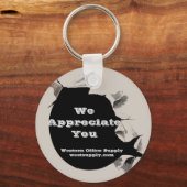 Wir freuen uns, dass Sie Ihr Papiergeschäft abwick Schlüsselanhänger (Vorderseite)