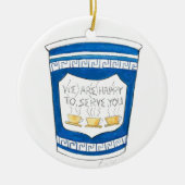 Wir freuen uns, Ihnen den blauen griechischen Kaff Keramikornament (Vorne)