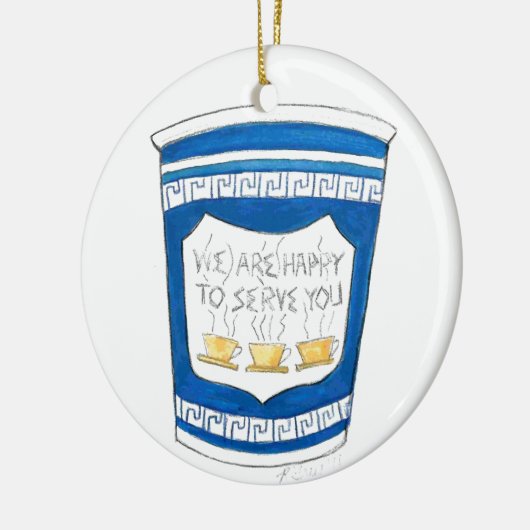 Wir freuen uns, Ihnen den blauen griechischen Kaff Keramikornament (Links)