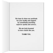 Wir fühlen uns von Ihrem Vertrauen in unser Untern (Innen (Rechts))