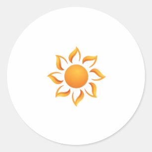 Wir füllen die Tage mit Sonnenschein Runder Aufkleber