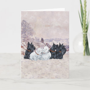 Wir fünf Winter Feiertagskarte