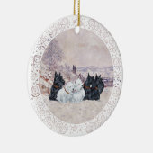 Wir fünf Winter Keramik Ornament (Rechts)