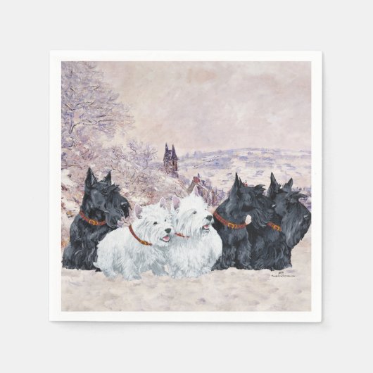 Wir fünf Winter Serviette (Vorderseite)