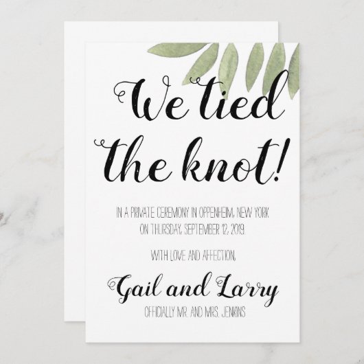 Wir gaben die Ankündigung zur Entweihung des Knote (Vorne/Hinten)