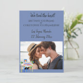 Wir gaben die Hochzeitsankündigung von Knot Las Ve Einladung (Stehend Vorderseite)