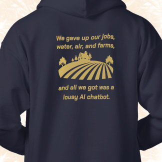 Wir gaben unsere Jobs, Luft Wasser, Bauernhöfe AI- Hoodie