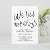 Wir geben dem Knoten| Skript| Post Hochzeitsfeier Einladung (Stehend Vorderseite)