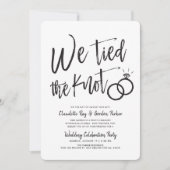 Wir geben dem Knoten| Skript| Post Hochzeitsfeier Einladung (Vorderseite)