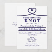 WIR GEBEN DIE KNOTEN Nautischen Hochzeitseinladung Einladung (Vorne/Hinten)