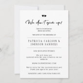 Wir geben die verspätete Hochzeitsankündigung nich Einladung (Vorderseite)