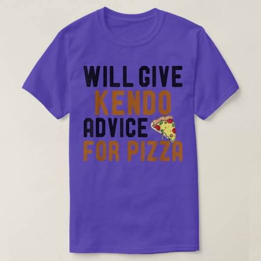 Wir geben Kendo Rat für Pizza Funny Martial Art T-Shirt (Design vorne)