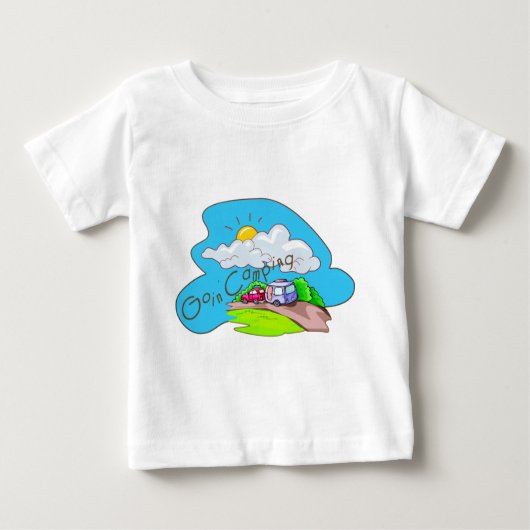 Wir gehen Camping Baby T-shirt (Vorderseite)