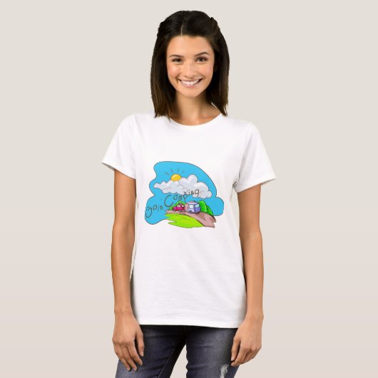 Wir gehen Camping T-Shirt (Vorne ganz)