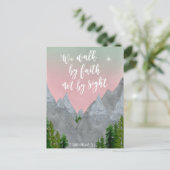 Wir gehen durch Glauben, nicht durch Ansichtsschri Postkarte (Stehend Vorderseite)