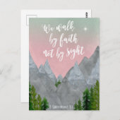 Wir gehen durch Glauben, nicht durch Ansichtsschri Postkarte (Vorne/Hinten)