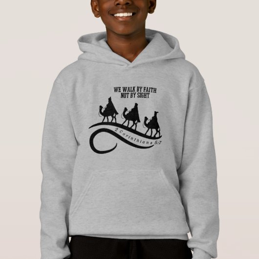 Wir gehen durch Glauben, nicht um Christlichen Wei Hoodie (Vorderseite)