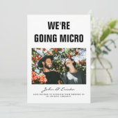 Wir gehen Hochzeit mit Micro Downsize-Foto Ankündigung (Stehend Vorderseite)