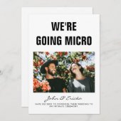 Wir gehen Hochzeit mit Micro Downsize-Foto Ankündigung (Vorne/Hinten)