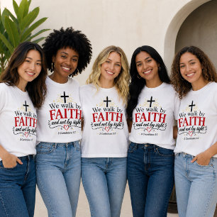 Wir gehen im Glauben christlich inspirierend T-Shirt