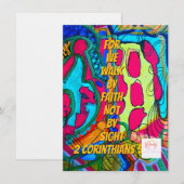 Wir gehen im Glauben, nicht im Schauen Karte (Vorne/Hinten)