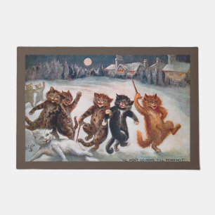 WIR GEHEN NICHT BIS MORGEN ZUHAUSE, Louis Wain Fußmatte