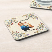 Wir gehen nicht zurück an die Getränkekasten Getränkeuntersetzer (Linke Seite)