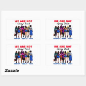 Wir gehen nicht zurück Harris Waltz, Frau Präsiden Rechteckiger Aufkleber (Blatt)