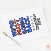 Wir gehen nicht zurück Harris Walz Rechteckiger Aufkleber (Umschlag)