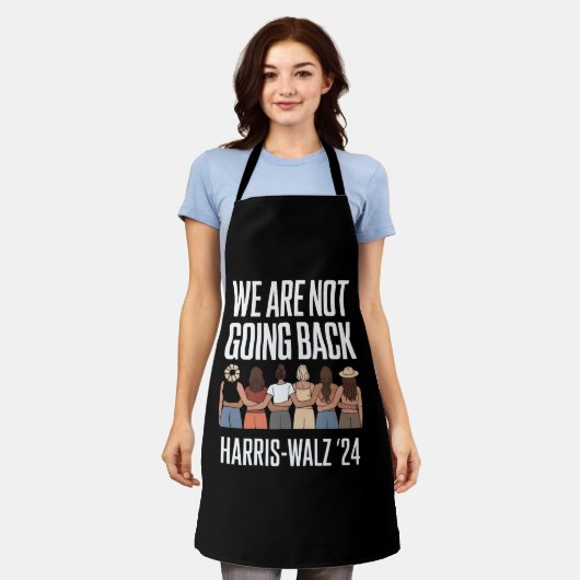 Wir gehen nicht zurück Kamala Harris Waltz 24 Schürze (Getragen)