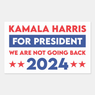 Wir gehen nicht zurück Kamala Harris zur Präsident Rechteckiger Aufkleber