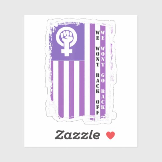 Wir gehen nicht zurück, wir werden nicht das weibl aufkleber (Blatt)