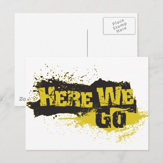 Wir gehen postkarte (Vorne/Hinten)