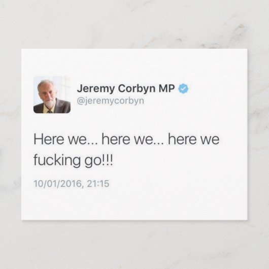 Wir gehen postkarte (Vorderseite)