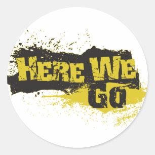 Wir gehen runder aufkleber