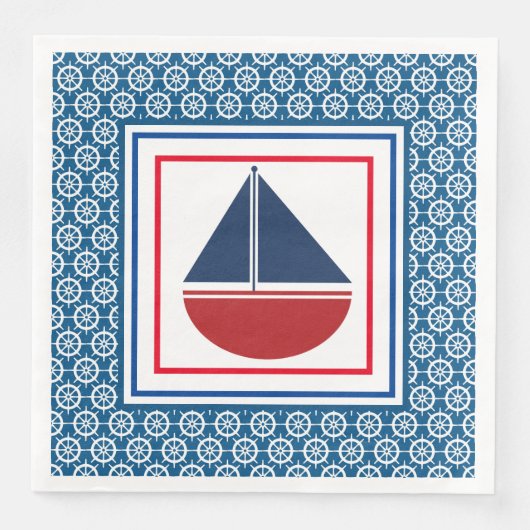 Wir gehen segeln serviette (Vorderseite)