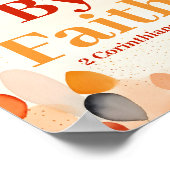 Wir gehen zu Fuß durch den Glauben Boho Christlich Poster (Ecke)