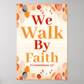 Wir gehen zu Fuß durch den Glauben Boho Christlich Poster (Vorne)
