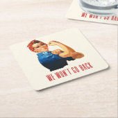 Wir gehen zurück Rosie Riveter Rechteckiger Pappuntersetzer (angewinkelt)