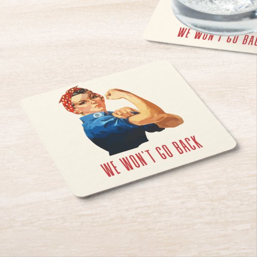Wir gehen zurück Rosie Riveter Rechteckiger Pappuntersetzer (angewinkelt)