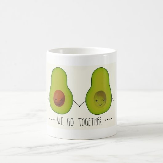 "Wir gehen zusammen" Avocado-Tasse Kaffeetasse (Mittel)
